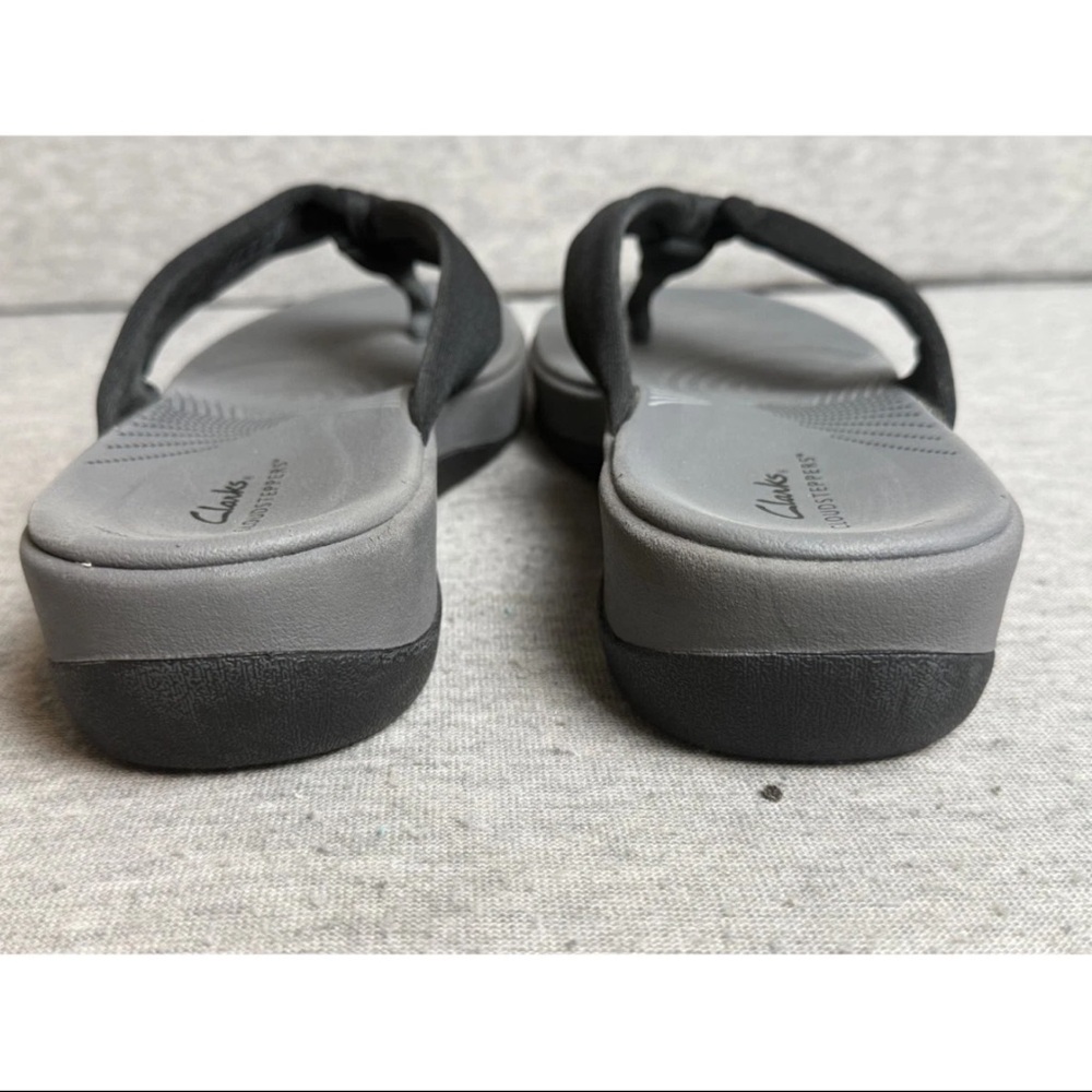 Clarks Cloudsteppers Arla Glison Flip Flop Thong Sandals Women's Gray Casual 10M - Picture 3 of 4